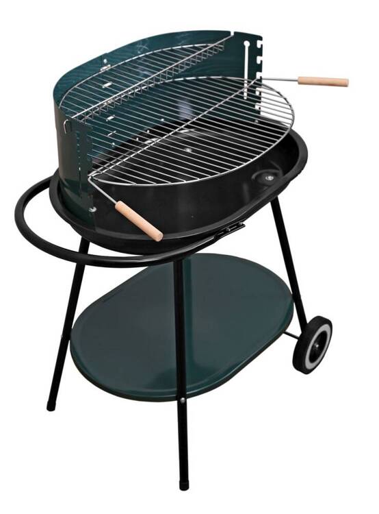 Grill węglowy Activa owalny 55 x 39 cm czarny - 19321