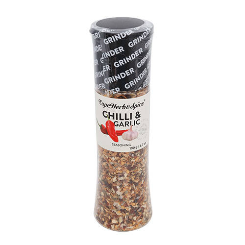 Przyprawa Czosnek & Chilli z młynkiem - Cape Herb & Spice - 190 g