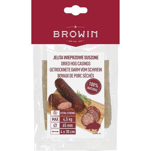 Suszone jelita wieprzowe Browin kaliber 30 x 6,5 cm - 4 szt - 310620